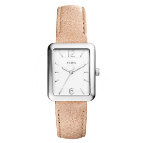 Watch strap Fossil ES4243 Leather Beige 18mm